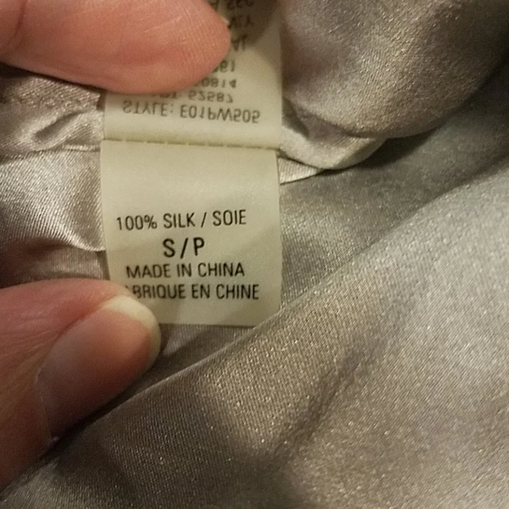 Elie Tahari silk pleated ruffle v-neck floral camisole Small - Picture 8 of 9